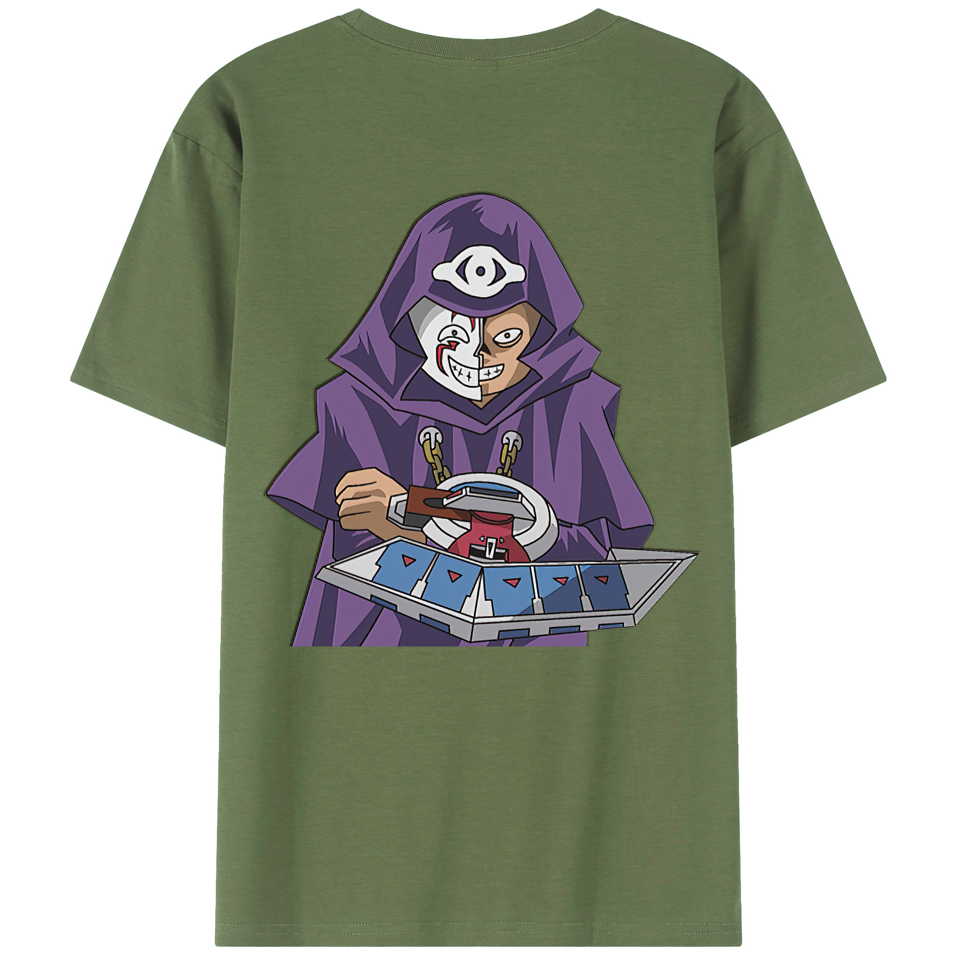 （画像用） 遊☆戯☆王 Yu-Gi-Oh! 綿100％ メンズ半袖Tシャツ（バックプリント） 通気性